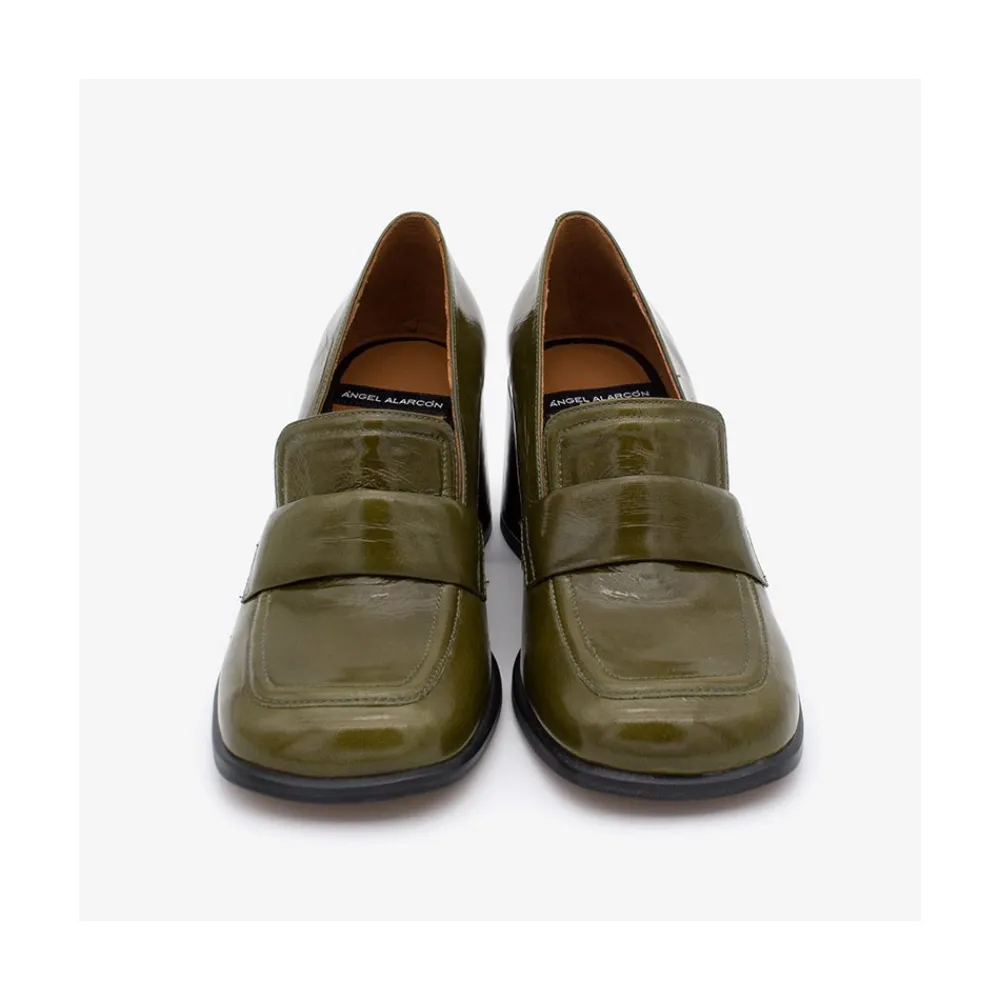 ANGEL ALARCON Abdul - Block Heeled Moccasin Pump With Rounded Toe<Vrouwen Pumps And High Heels