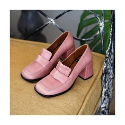ANGEL ALARCON Abdul - Block Heeled Moccasin Pump With Rounded Shapes<Vrouwen Pumps And High Heels