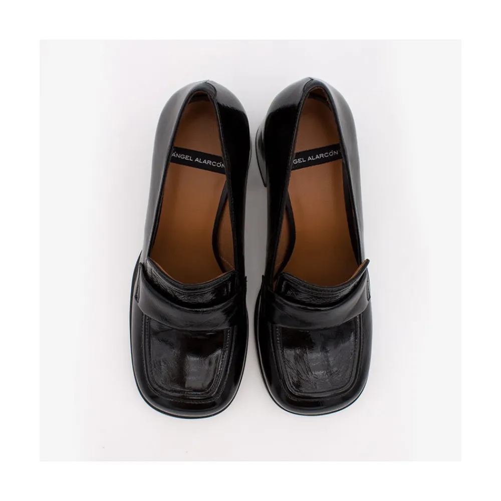 ANGEL ALARCON Abdul - Block Heeled Moccasin Pump With Rounded Toe<Vrouwen Pumps And High Heels