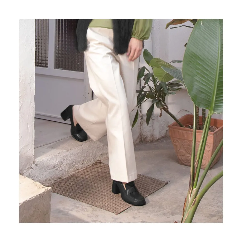 ANGEL ALARCON Abdul - Block Heeled Moccasin Pump With Rounded Toe<Vrouwen Pumps And High Heels