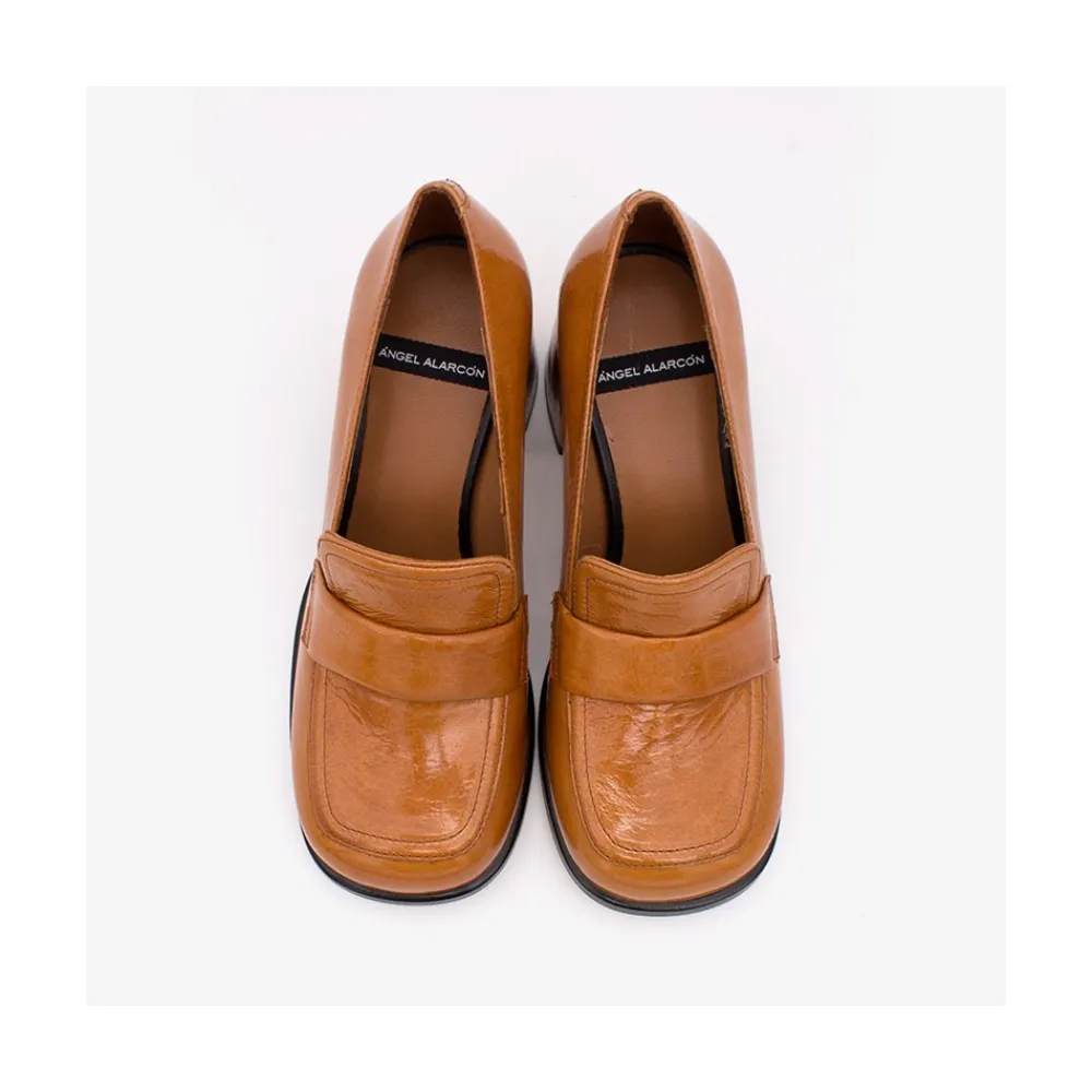 ANGEL ALARCON Abdul - Block Heeled Moccasin Pump With Rounded Toe<Vrouwen Pumps And High Heels