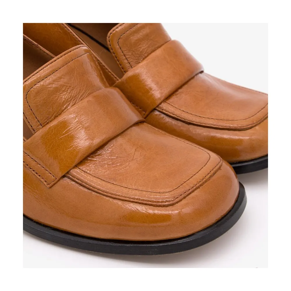 ANGEL ALARCON Abdul - Block Heeled Moccasin Pump With Rounded Toe<Vrouwen Pumps And High Heels
