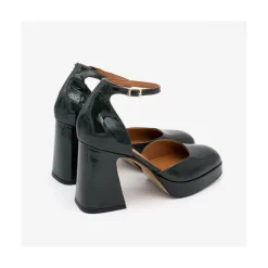 ANGEL ALARCON Afra - Patent Leather Ankle Strap D Orsay With Block Heel And Platform<Vrouwen Heeled Shoes