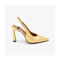 ANGEL ALARCON Aina - Metallic Leather Sling-Back Pointed Toe Stiletto<Vrouwen Last Units