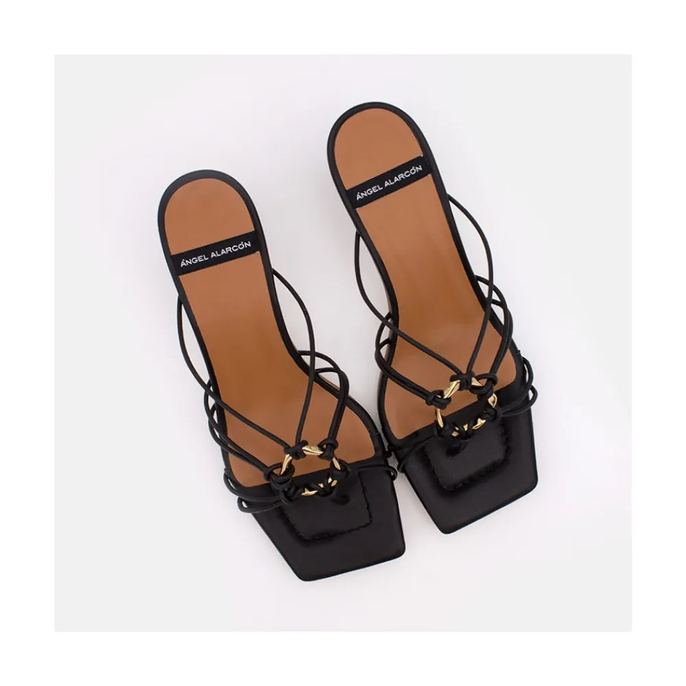 ANGEL ALARCON Alexia - Leather Strappy Sandals With Padded Insole<Vrouwen Last Units