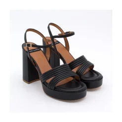 ANGEL ALARCON Amber - Strap Leather Sandals With Block High Heel & Platform<Vrouwen Heeled Shoes