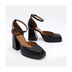 ANGEL ALARCON Anna - Shiny Leather Platform & Heeled Ankle Strap D Orsay<Vrouwen Heeled Shoes