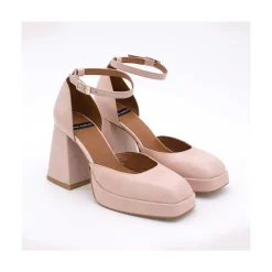 ANGEL ALARCON Anna - Shiny Leather Platform & Heeled Ankle Strap D Orsay<Vrouwen Heeled Shoes