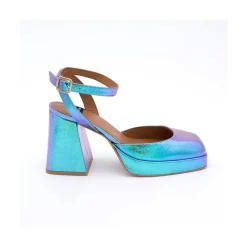 ANGEL ALARCON Badda - Iridiscence Ankle Strap Shoes With Block Heel And Platform<Vrouwen Last Units