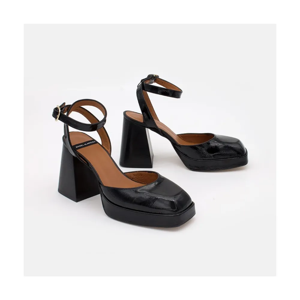 ANGEL ALARCON Badda - Patent Leather Ankle Strap Shoes<Vrouwen Last Units
