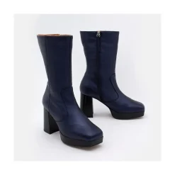 ANGEL ALARCON Belinda - Metallised Leather Booties With Blok Heell & Platform<Vrouwen Last Units