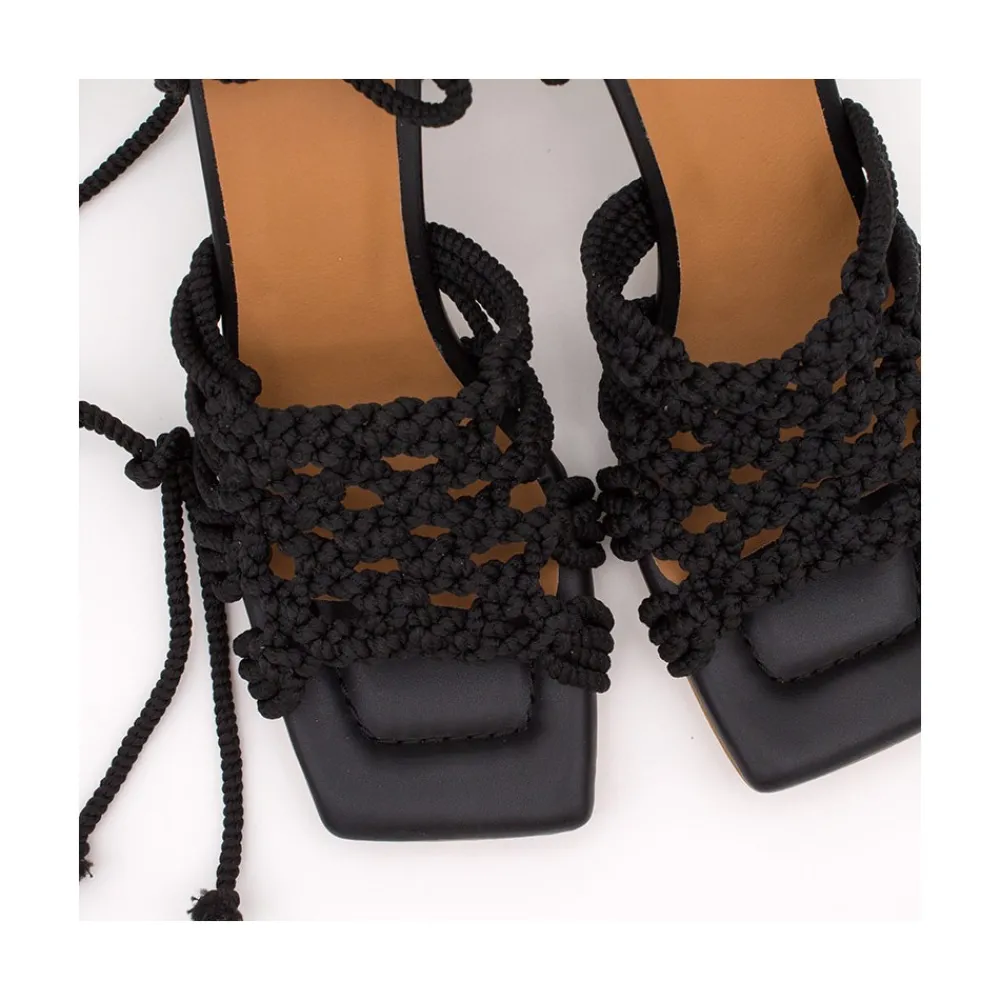 ANGEL ALARCON Brigitte - Lace Up Heeled Toe Sandal<Vrouwen Heeled Shoes