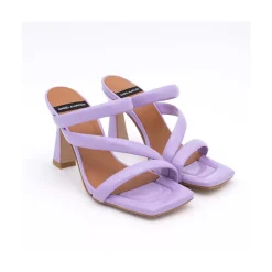 ANGEL ALARCON Cameron - Shiny Leather Padded Straps Sandals With High Heel<Vrouwen Sandals