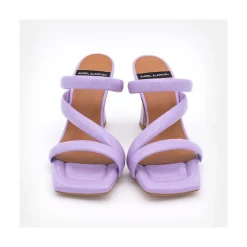 ANGEL ALARCON Cameron - Shiny Leather Padded Straps Sandals With High Heel<Vrouwen Sandals