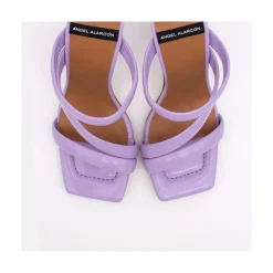 ANGEL ALARCON Cameron - Shiny Leather Padded Straps Sandals With High Heel<Vrouwen Sandals