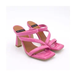 ANGEL ALARCON Cameron - Shiny Leather Padded Straps Sandals With High Heel<Vrouwen Sandals