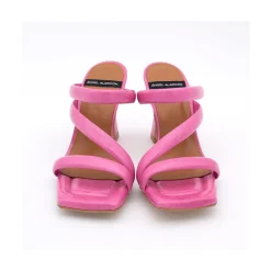 ANGEL ALARCON Cameron - Shiny Leather Padded Straps Sandals With High Heel<Vrouwen Sandals