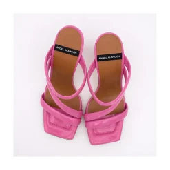 ANGEL ALARCON Cameron - Shiny Leather Padded Straps Sandals With High Heel<Vrouwen Sandals