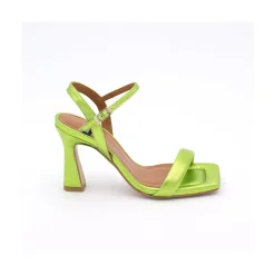 ANGEL ALARCON Carole - Heeled Women S Metallized Leather Sandals<Vrouwen Metallized Shoes