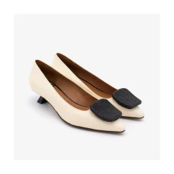 ANGEL ALARCON Casey - Women S Leather Pointed Toe Pumps With Low Heel<Vrouwen Pumps And High Heels
