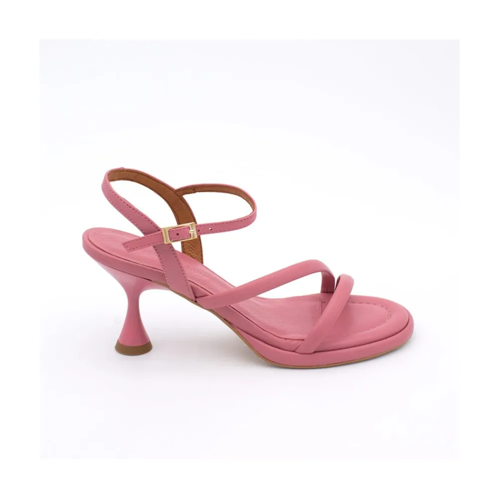 ANGEL ALARCON Cathy - Leather Padded Sandals With Conical Heel<Vrouwen Sandals