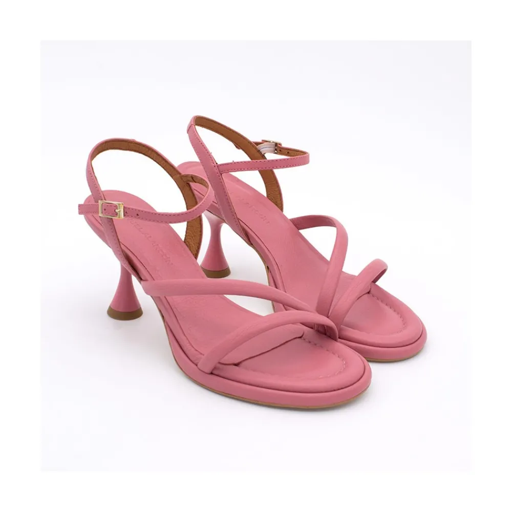 ANGEL ALARCON Cathy - Leather Padded Sandals With Conical Heel<Vrouwen Sandals