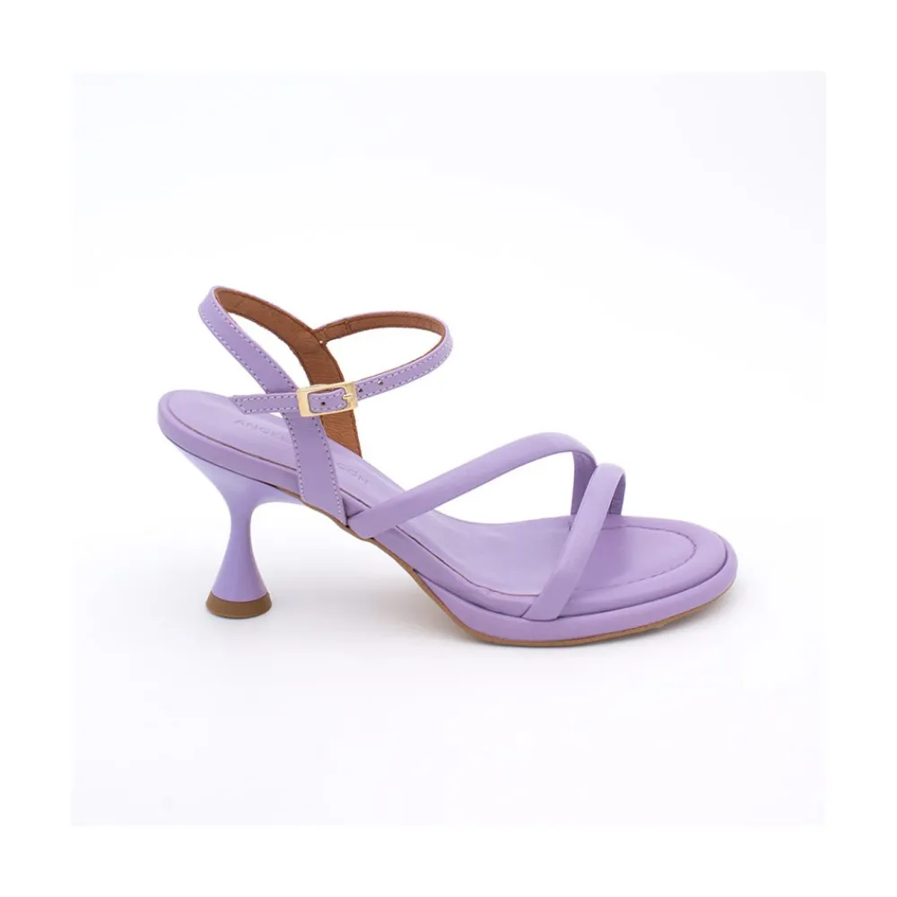 ANGEL ALARCON Cathy - Leather Padded Sandals With Conical Heel<Vrouwen Sandals