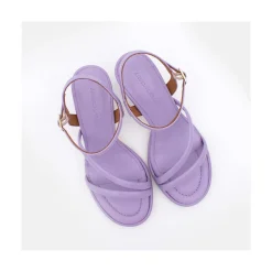 ANGEL ALARCON Cathy - Leather Padded Sandals With Conical Heel<Vrouwen Sandals
