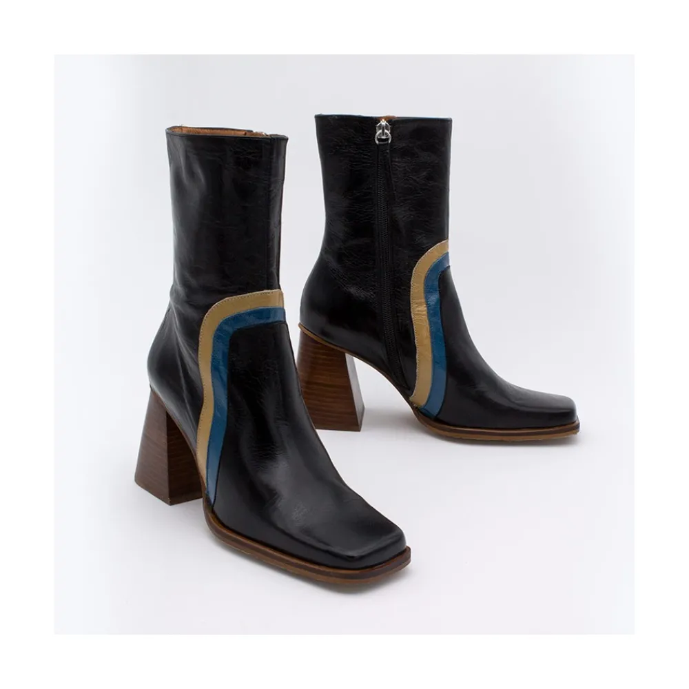 ANGEL ALARCON Celine - Leather Heeled Booties<Vrouwen Last Units