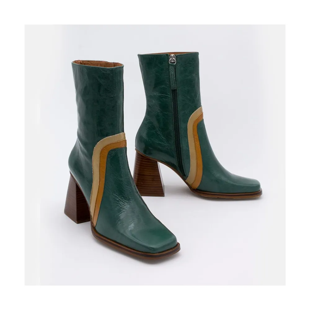 ANGEL ALARCON Celine - Leather Heeled Booties<Vrouwen Last Units
