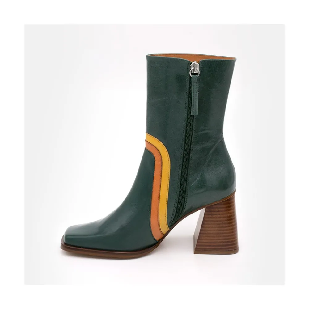 ANGEL ALARCON Celine - Leather Heeled Booties<Vrouwen Heeled Shoes