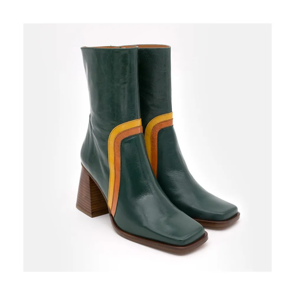 ANGEL ALARCON Celine - Leather Heeled Booties<Vrouwen Heeled Shoes