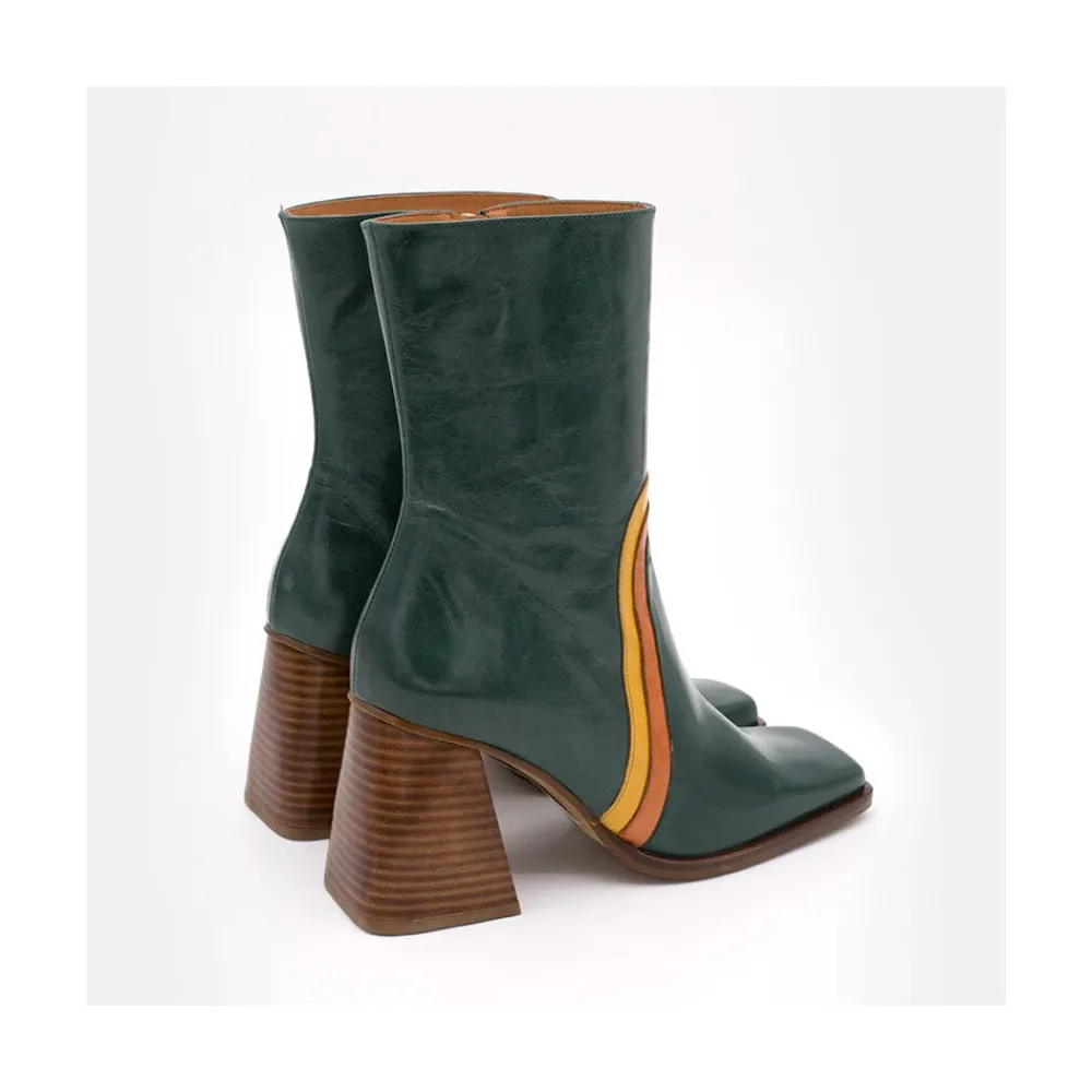 ANGEL ALARCON Celine - Leather Heeled Booties<Vrouwen Heeled Shoes