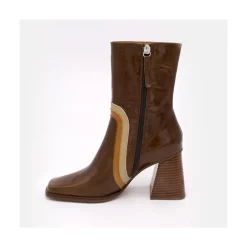 ANGEL ALARCON Celine - Leather Heeled Booties<Vrouwen Heeled Shoes