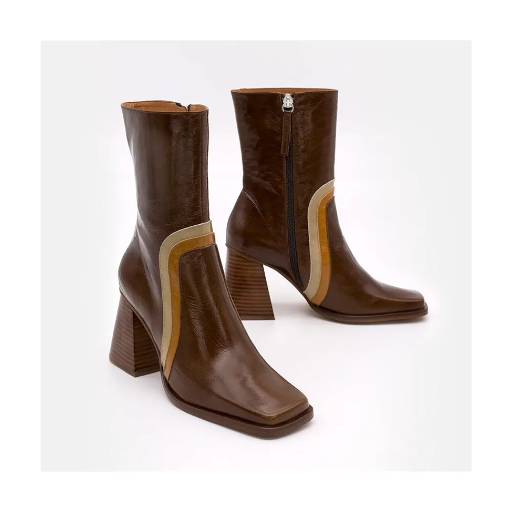 ANGEL ALARCON Celine - Leather Heeled Booties<Vrouwen Heeled Shoes