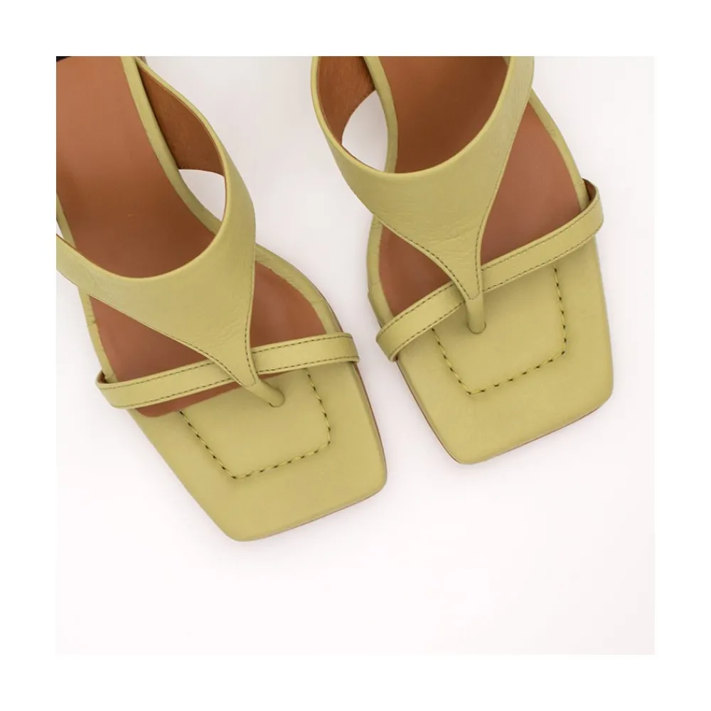 ANGEL ALARCON Claudine - Leather Low Heel Sandal<Vrouwen Sandals