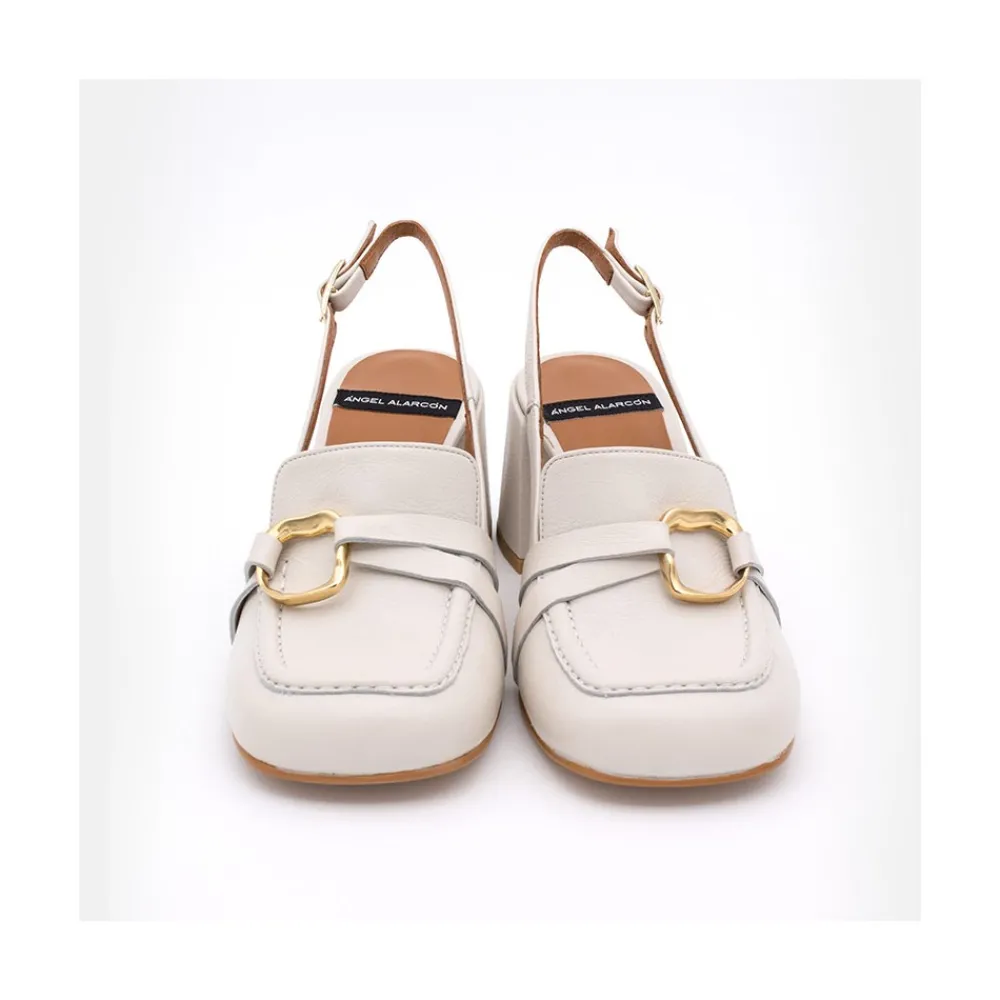 ANGEL ALARCON Damita - Leather Slingback Pump With Blok Heel<Vrouwen Last Units