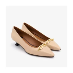 ANGEL ALARCON Darcy - Leather Pointed Toe Pump With Low Heel<Vrouwen Pumps And High Heels