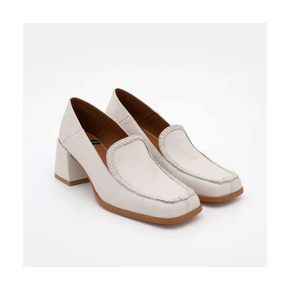 ANGEL ALARCON Deneuve - Heeled Leather Loafer<Vrouwen Mules