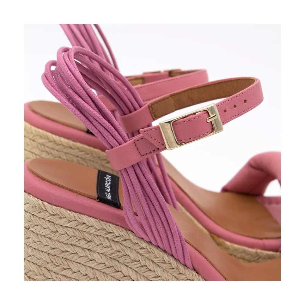 ANGEL ALARCON Diane - Foamed Wedge Leather Sandals<Vrouwen Last Units