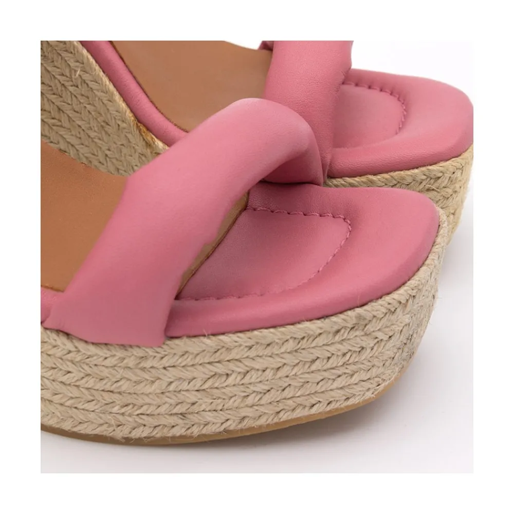ANGEL ALARCON Diane - Foamed Wedge Leather Sandals<Vrouwen Last Units