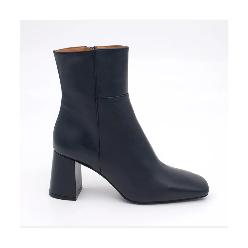 ANGEL ALARCON Enya - Leather Ankle Boots With Block Heel<Vrouwen Last Units