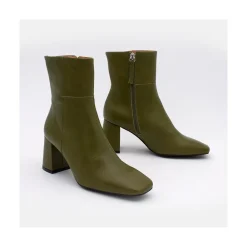 ANGEL ALARCON Enya - Leather Ankle Boots With Block Heel<Vrouwen Last Units
