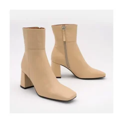 ANGEL ALARCON Enya - Leather Ankle Boots With Block Heel<Vrouwen Last Units