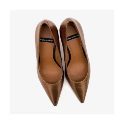 ANGEL ALARCON Febe - Metallized Leather Stiletto With Medium Heel<Vrouwen Metallized Shoes