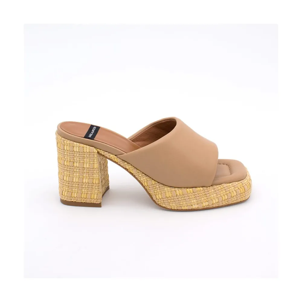 ANGEL ALARCON Gabrielle - Leather Block High Heel & Platform Mule<Vrouwen Last Units