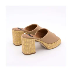 ANGEL ALARCON Gabrielle - Leather Block High Heel & Platform Mule<Vrouwen Last Units