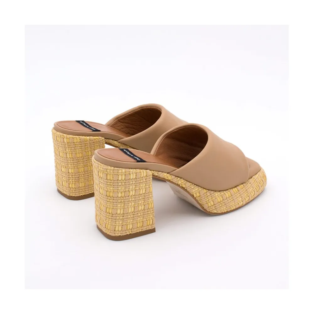 ANGEL ALARCON Gabrielle - Leather Block High Heel & Platform Mule<Vrouwen Last Units