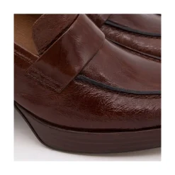 ANGEL ALARCON Gadea - Women S Leather Mocassin With Wood Heel & Platform<Vrouwen Moccasins