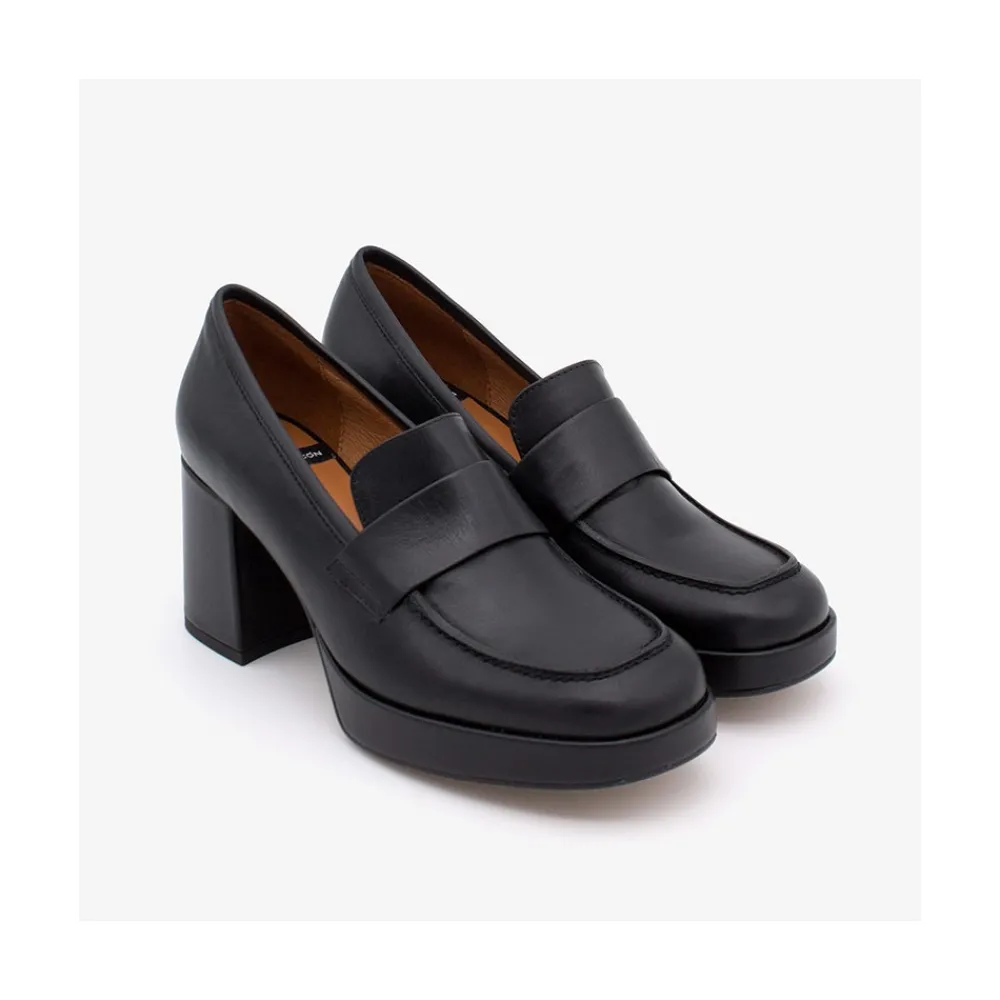 ANGEL ALARCON Gadea - Women S Leather Mocassin With Heel & Platform<Vrouwen Moccasins